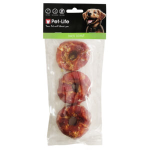 פט-לייף דונאטס עור 6-7 סמ בציפוי ברווז - מארז 3 יח סך 130 גרם