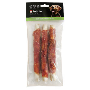 פט-לייף מקלוני עור 20 סמ בציפוי ברווז - מארז 3 יח סך 180 גרם