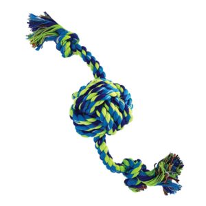 צעצוע לכלב חבל עם כדור 28 ס”מ