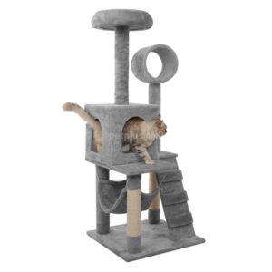 מתקן גירוד לחתול RN0145 - ערסל, בית, מיטה צבע אפור - 133 סמ