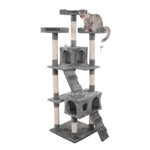 מתקן גירוד לחתול RN0143 - מתקן ענק צבע אפור - 170×50×50 סמ