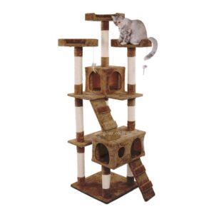 מתקן גירוד לחתול RN0143 - מתקן ענק צבע חום - 170×50×50 סמ