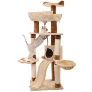 מתקן גירוד RN0144 לחתול - ערסל, בית, מיטות רביצה - 145×50×50 סמ