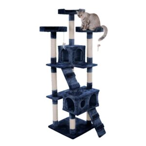 מתקן גירוד לחתול RN0143 - מתקן ענק צבע כחול - 170×50×50 סמ