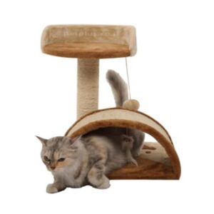 מתקן גירוד לחתול LZ0154 - משטח גירוד מעוגל ומשטח רביצה - 43 סמ