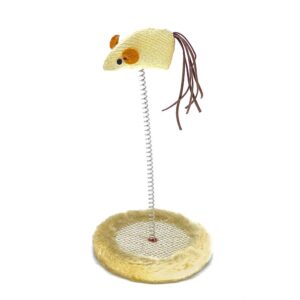 צעצוע לחתול LZ0128 - עכבר על קפיץ