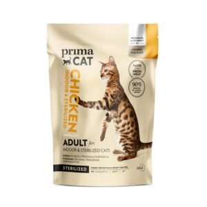 פרימה קט סטרלייזד מתכון עוף ואורז לחתול בית - בוגר 4 קג