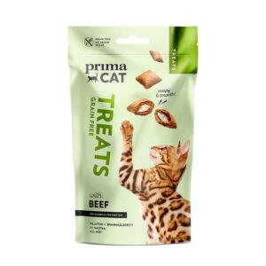 חטיף לחתול פרימה קט קראנצ' כריות - היירבול 40 גרם