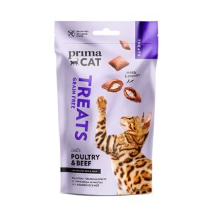 חטיף לחתול פרימה קט קראנצ' כריות - סקין & קאוט 40 גרם