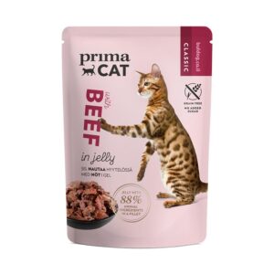 פרימה קט נתחי בשר בקר בג'לי 85 גרם